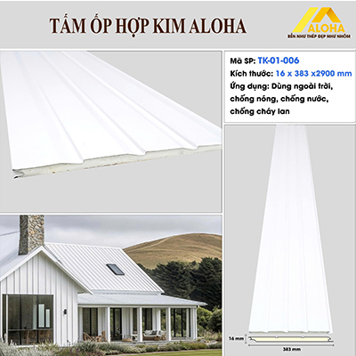 Tấm Ốp Hợp Kim ALoHa Vân Gỗ TK-01-006