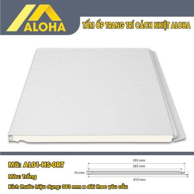 TẤM ỐP HỢP KIM PANEL ALOHA  MÀU TRẮNG AL01-HS-0RT