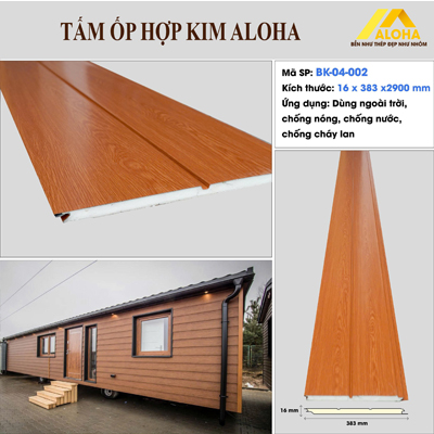 Tấm Ốp Hợp Kim ALoHa Vân Gỗ BK-04-002