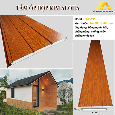 Tấm Ốp Hợp Kim ALoHa Vân Gỗ 16P-YP