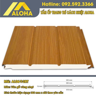 TẤM ỐP HỢP KIM PANEL ALOHA VÂN GỖ NHẠT AL06-T-2RT