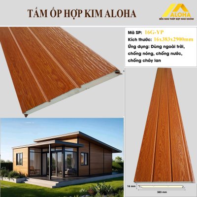 Tấm ốp Hợp Kim ALoHa vân dập nổi